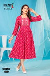 Tamila By Deecee Rayon Printed Long Kurtis Wholesale Market In Surat
